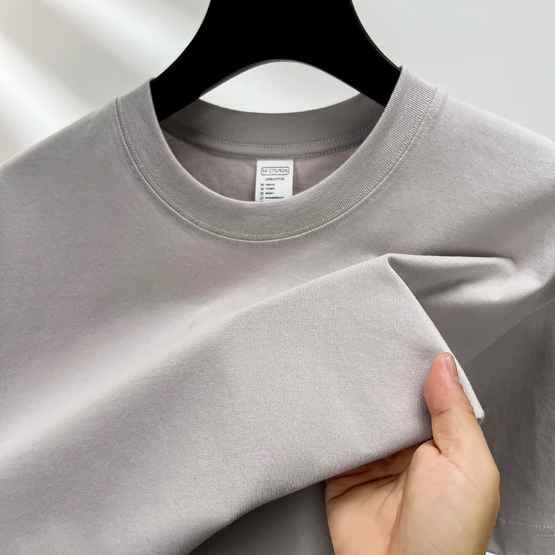 summer high-end brand men's short sleeve round neck fashionable style