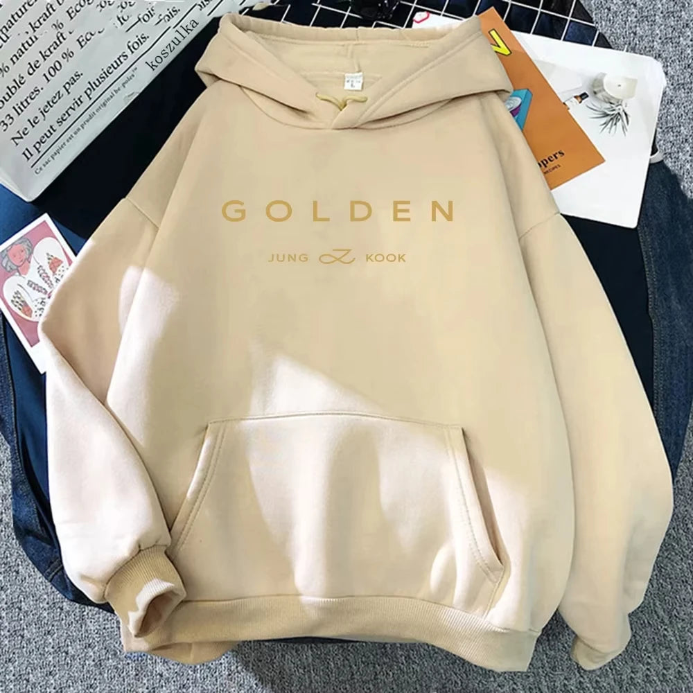 Unisex Fleece Pullover with Letter Print (Autumn/Winter)