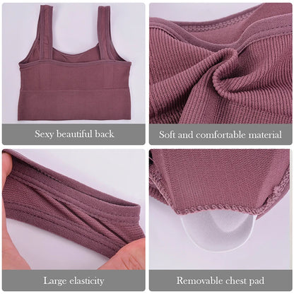 Sports Bra Anti-Sweat Fitness Top Women Seamless Yoga Bra
