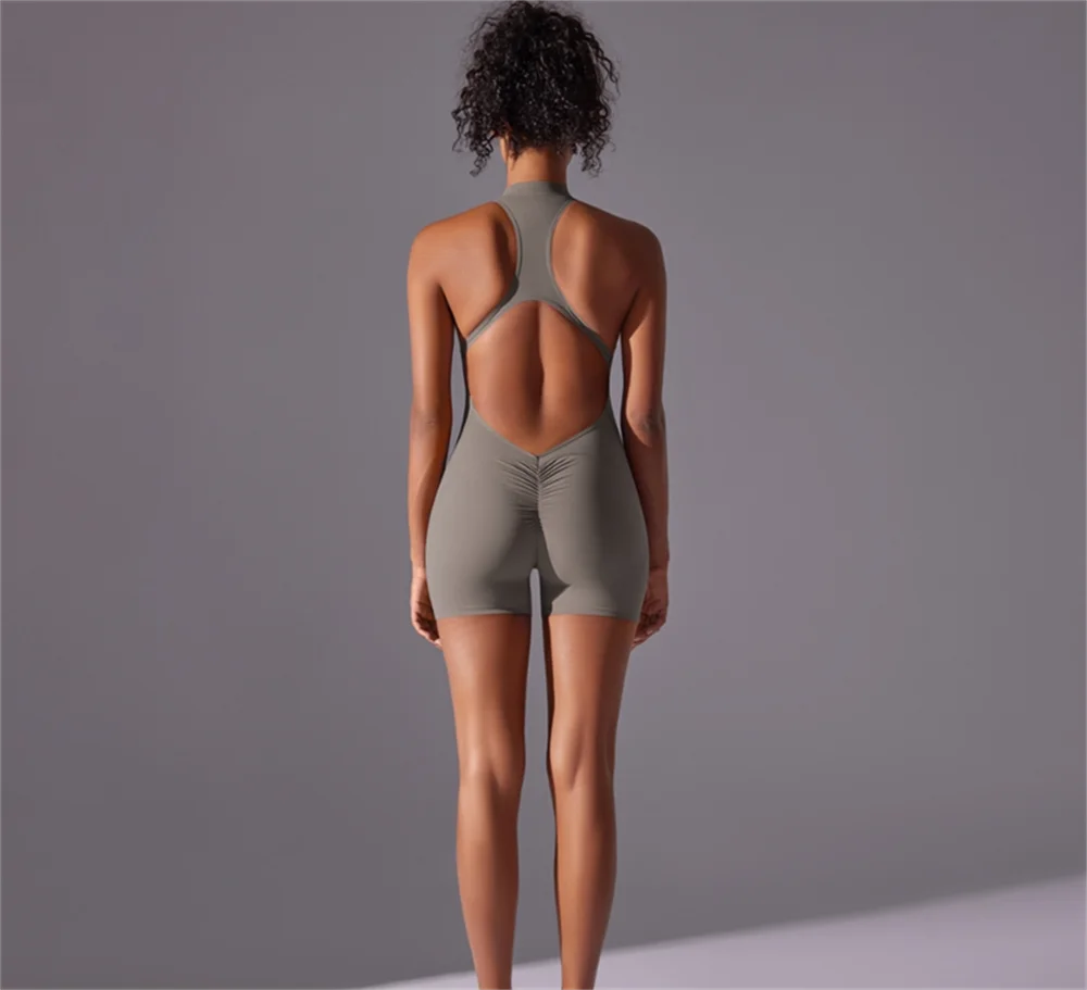 sports back jumpsuit yoga suit tight fitting running fitness suit