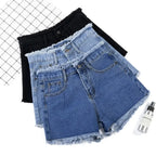 Woman High Haist Jeans Shorts Casual Pants