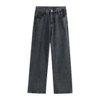 High-waist  Women Jeans Trousers Cotton Material