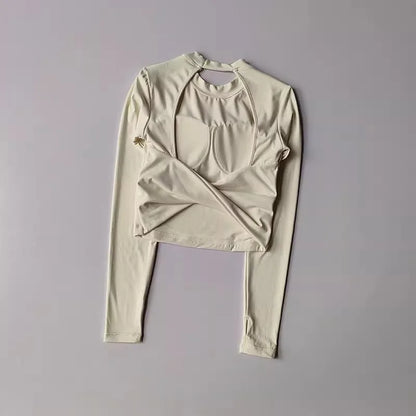 Sculpt & Slay: Backless Yoga Crop Top with Built-in Support
