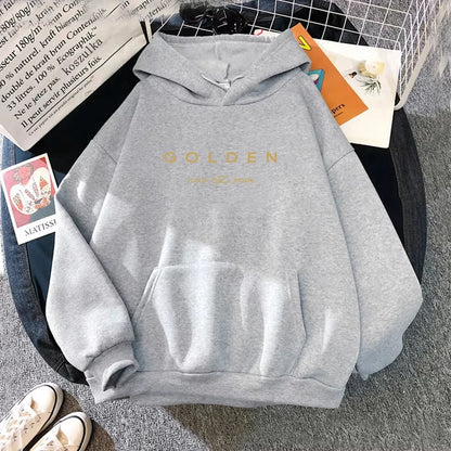 Unisex Fleece Pullover with Letter Print (Autumn/Winter)