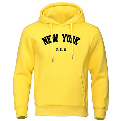 NEW YORK Men Fashion Casual Long Sleeves Street Sweatshirt