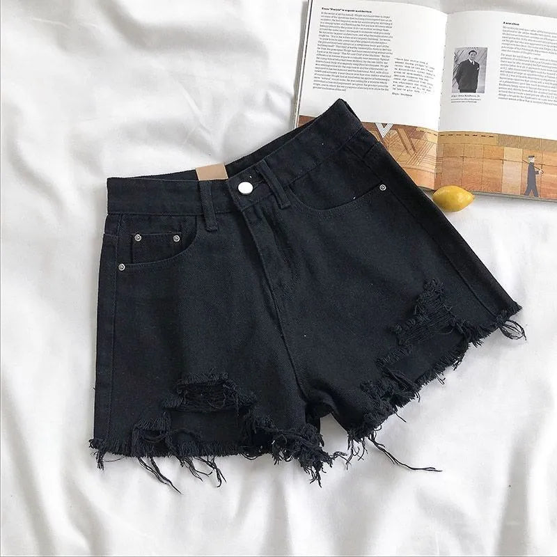 Denim Shorts Women Summer Fashion Casual High Waist