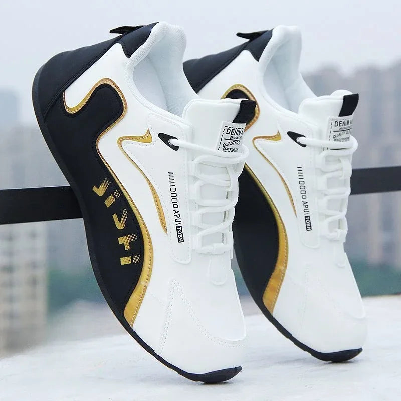 Men's Leather Waterproof Sneakers Casual Sports Shoes
