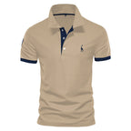 Polo Giraffe Shirt Men Quality Short Sleeve Polo Casual Business