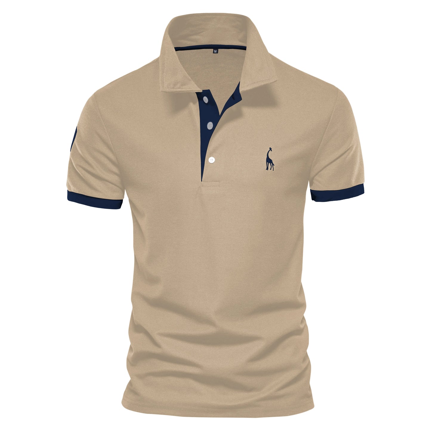 Polo Giraffe Shirt Men Quality Short Sleeve Polo Casual Business