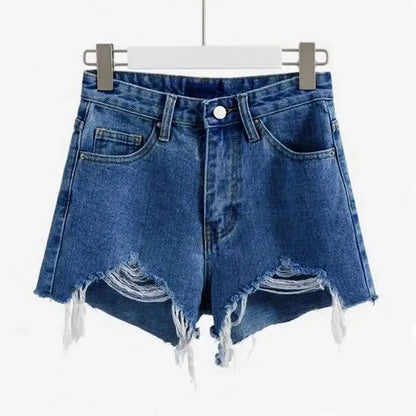 Women's Denim Shorts White Jeans