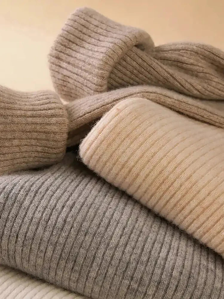 Women Sweater Knitted Soft Pullovers Cashmere