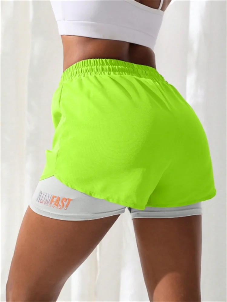 Women's High Rise Yoga Shorts With Elastic