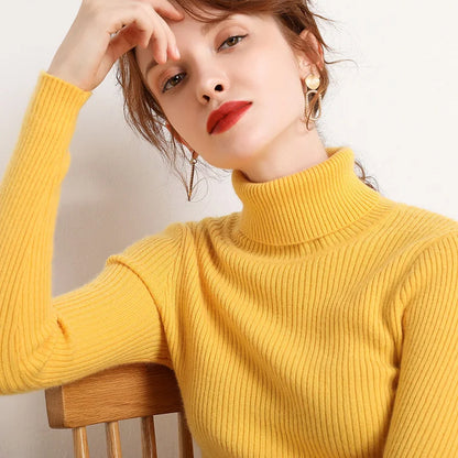 Women Sweater Knitted Soft Pullovers Cashmere