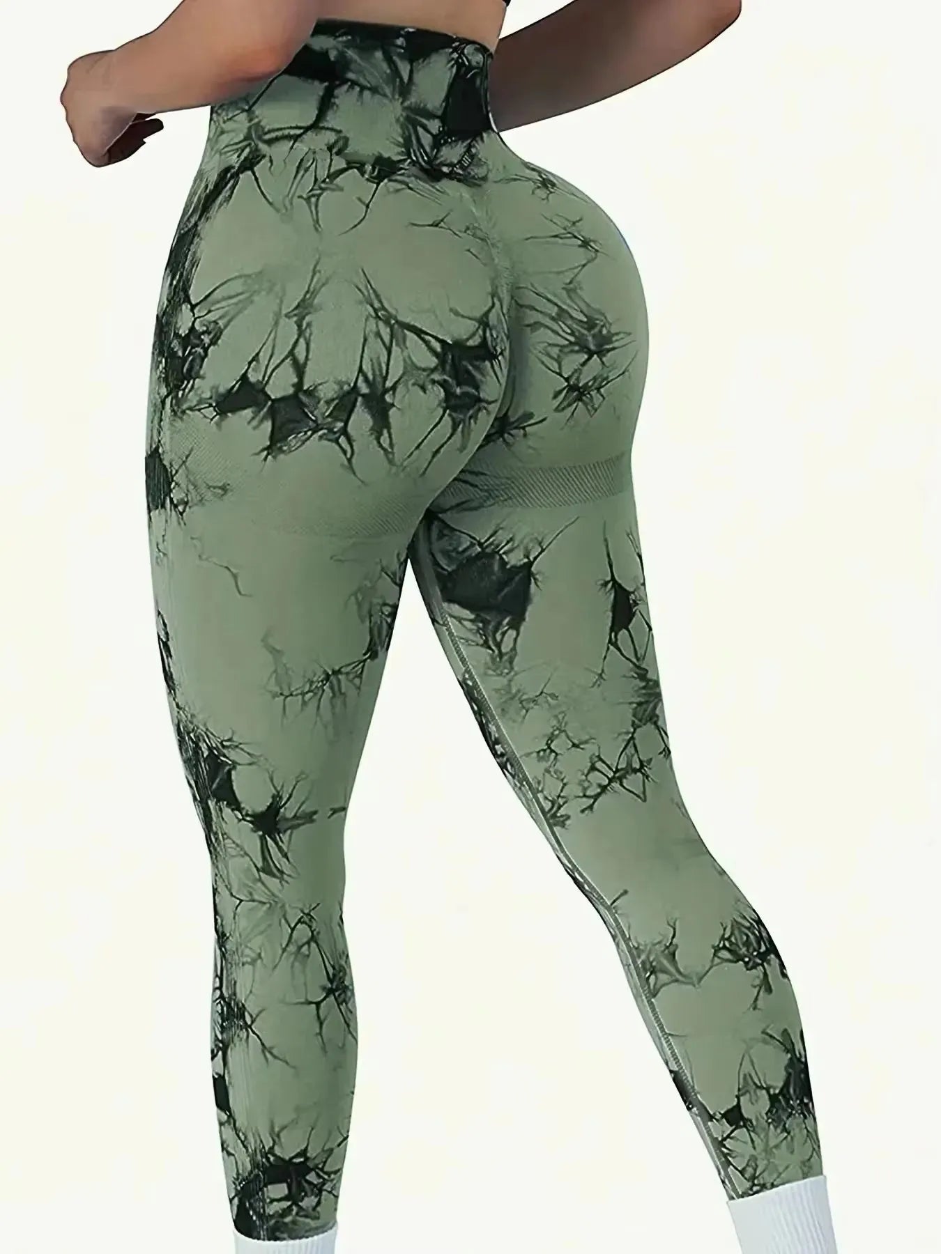 Gym Leggings Tie-Dye Yoga Pants for Women's
