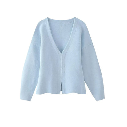 Women's Front Hook Fitted Knit Cardigan Sweater