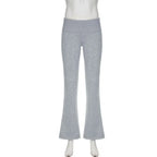 Casual Pants Slim Low-Waisted Boot Cut Pants Women