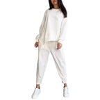 Women's Top Pants Set with Irregular T-shirt