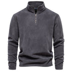 Warm Fleece Jacket for Men Zipper Neck Pullover Men's Sweatshirt