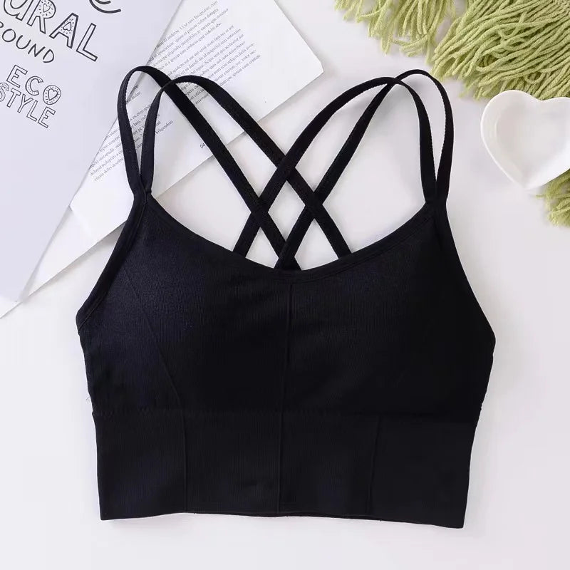 Sexy Women Tops bra Breathable Soft Fitness Beauty Solid Color Bra
