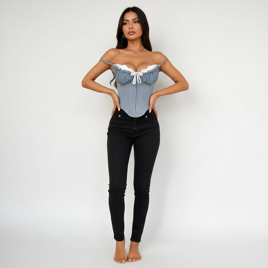Backless Top for women with V-Neck