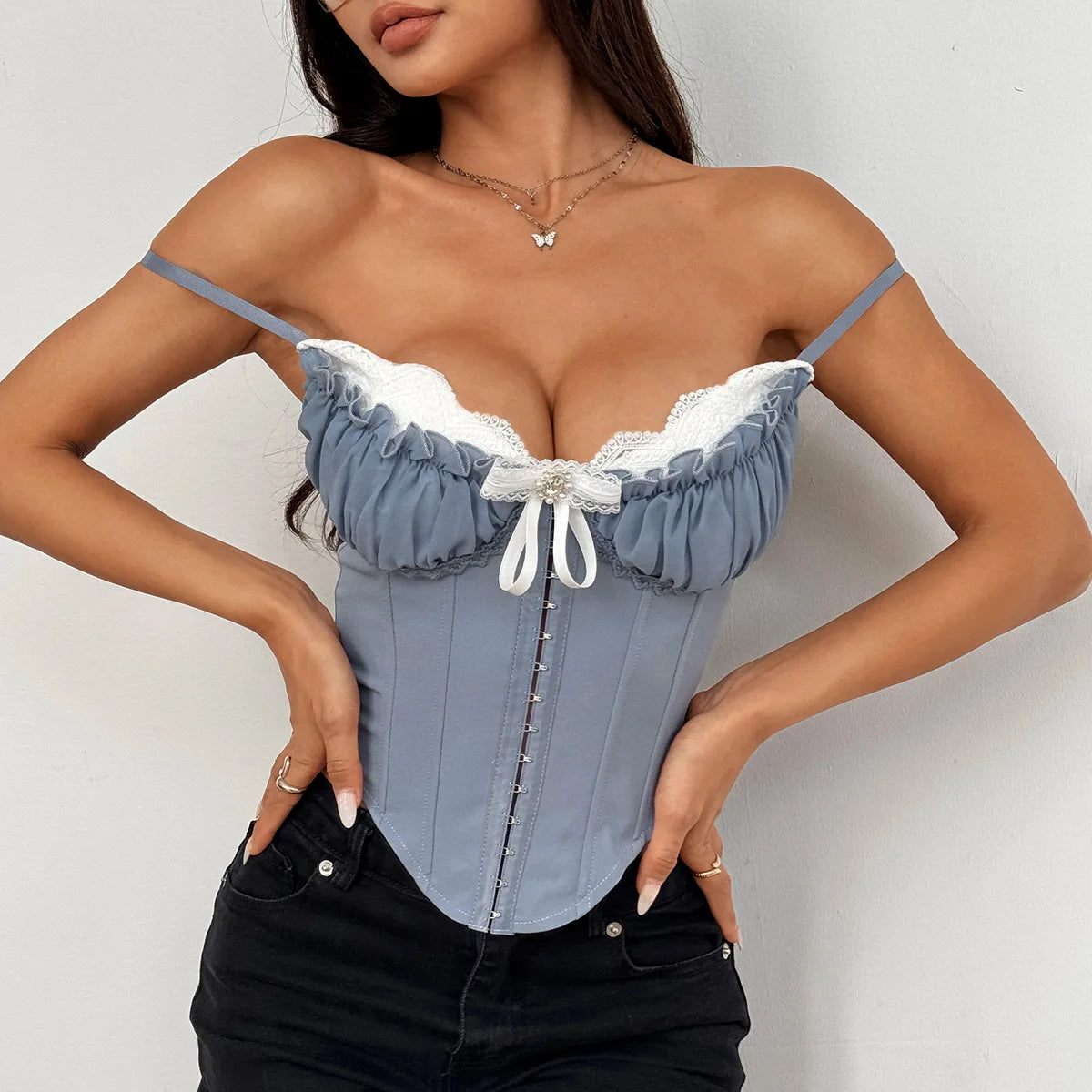 Sexy V Neck Tops Backless Slim Camisole Body Shape