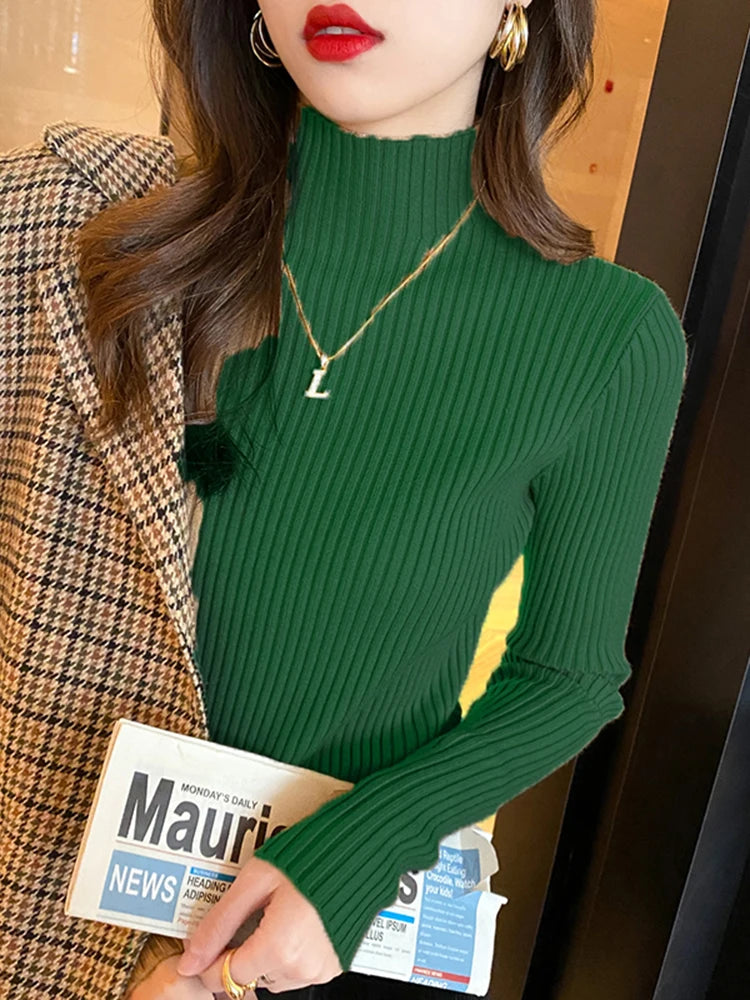 Women Sweater Long Sleeve Casual Slim Pullover