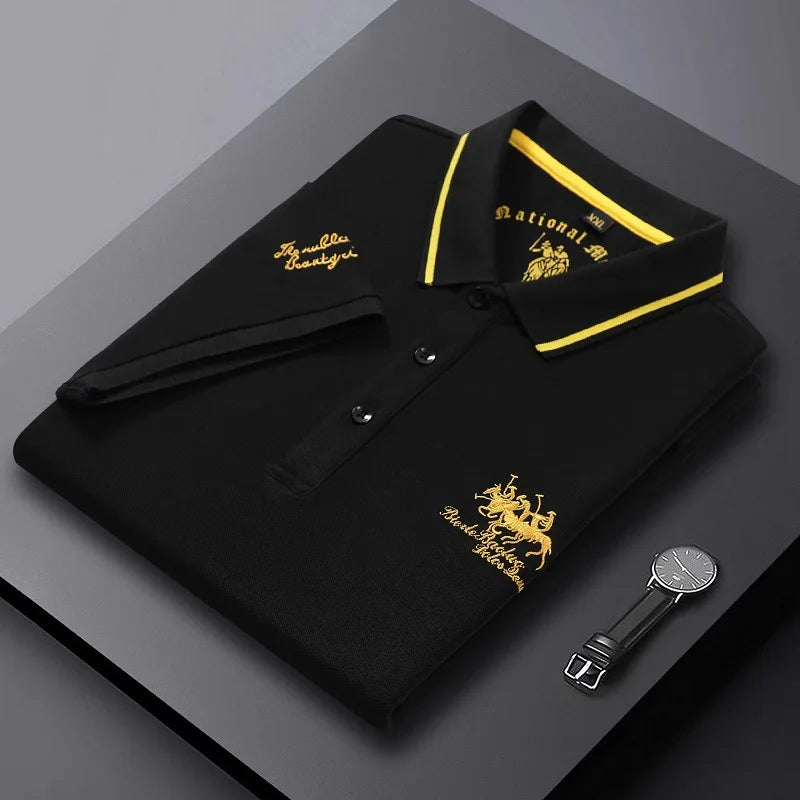 Polo Shirts Short Sleeve Shirt Luxury Top Casual Lightweight