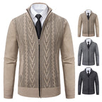New warm casual men's knitted sweater coat