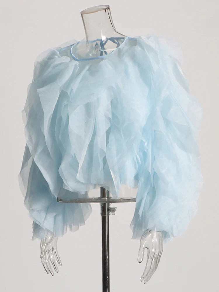 Ruffles Shirts For Women Pullover Blouse Female Fashion Style