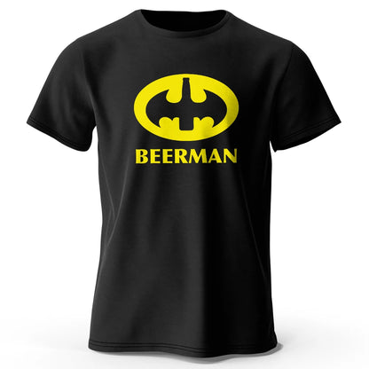 Men's Beer Man Printed T-Shirt 100% Cotton  Tops