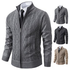 New warm casual men's knitted sweater coat