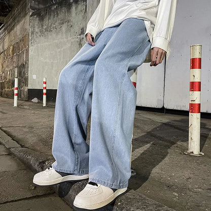 Men Loose Straight Wide Leg Pants