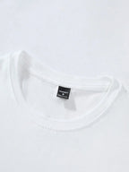 Men's 100% pure cotton print casual comfortable round neck T-shirt top