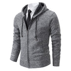 New Jersey Men's Casual Sports Coat Warm Zipper Cardigan