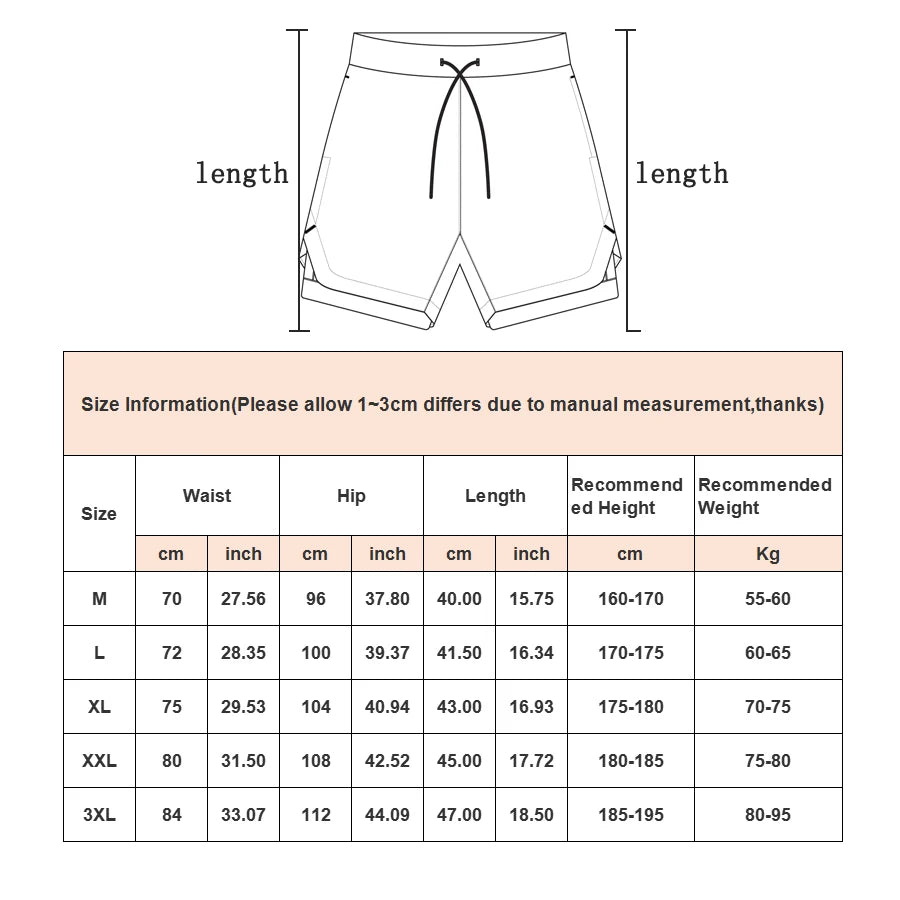 Men Gym Sports Shorts Quick Dry