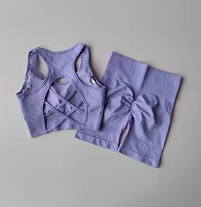 Back Sport Bra Yoga Dress Suit