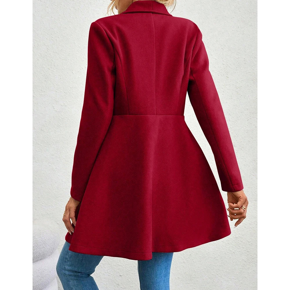 Women's Coats Winter Solid Color Long Sleeve Outerwears