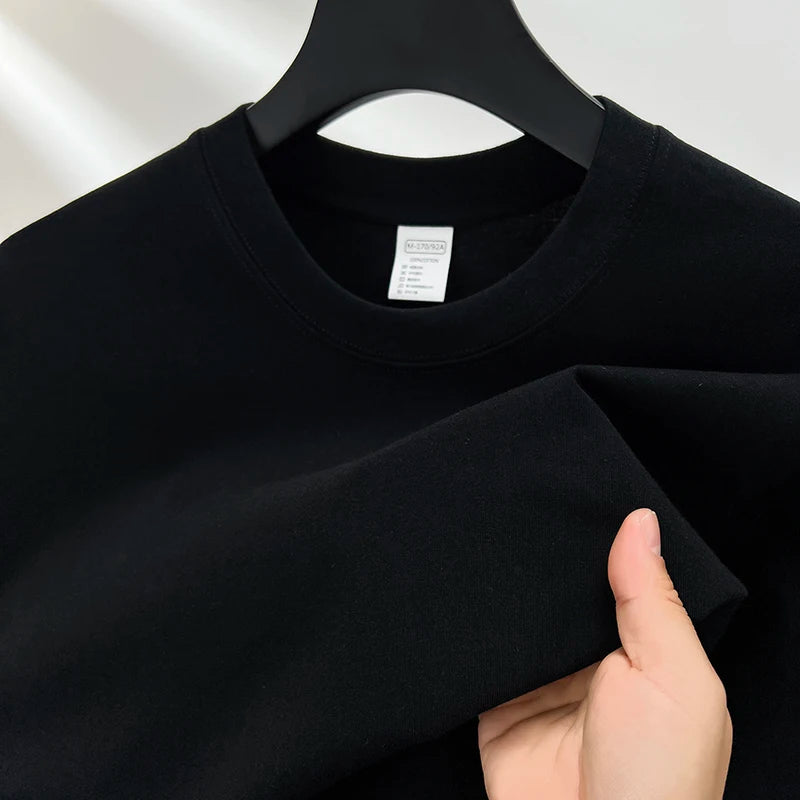 summer high-end brand men's short sleeve round neck fashionable style