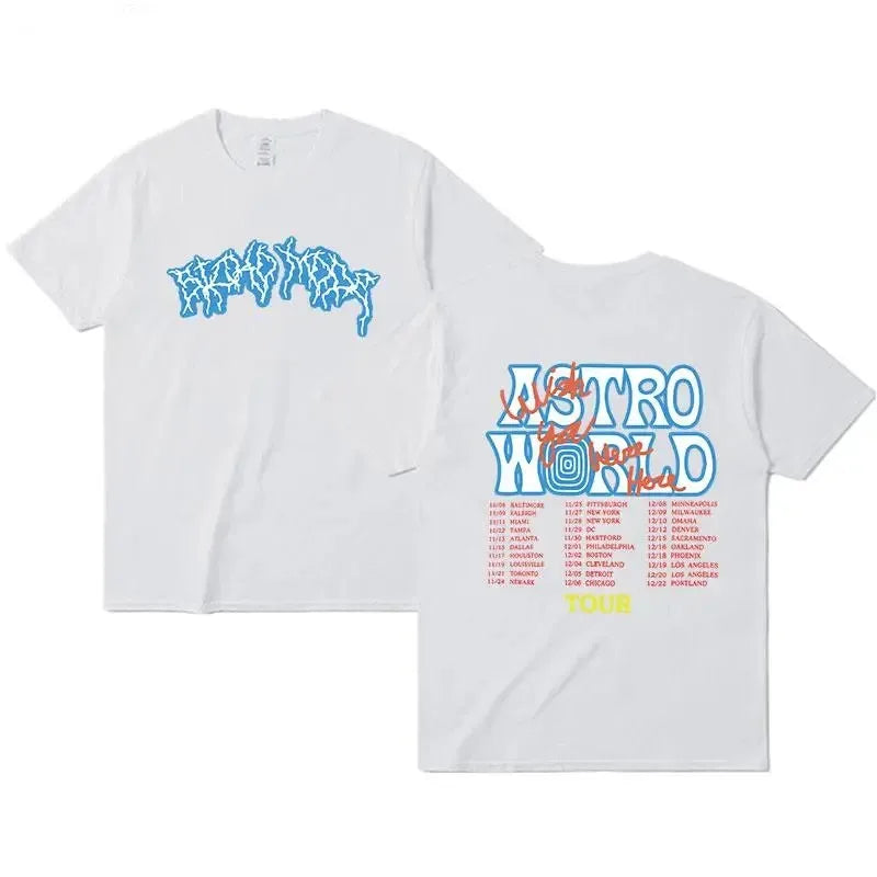 New T Shirt Men Women Jack T-Shirts Wish You Were Here Tour Letter Print Tops Brown