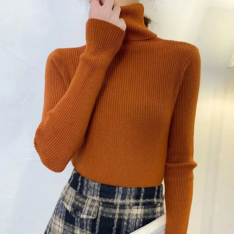 Women Sweater Knitted Soft Pullovers Cashmere