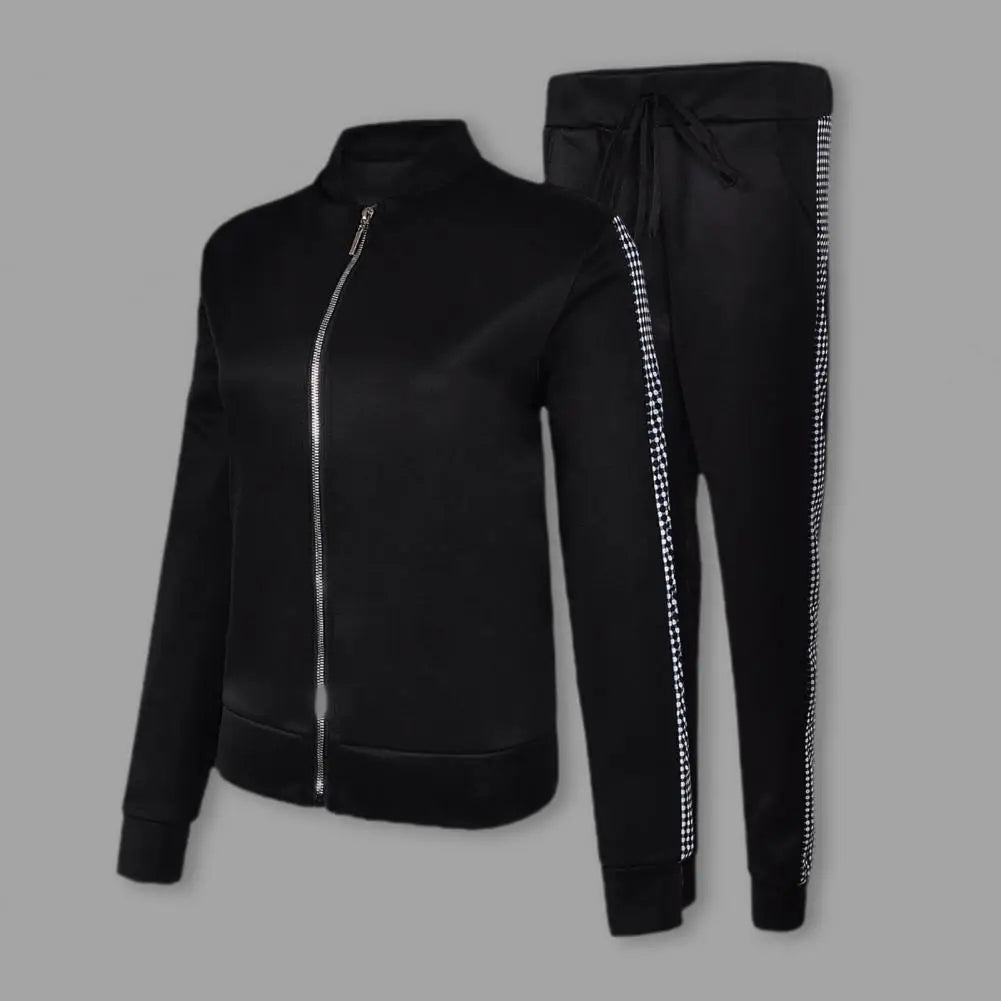 Women Tracksuit Sweatshirt Drawstring Pants Suit for Gym