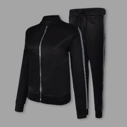 Women Tracksuit Sweatshirt Drawstring Pants Suit for Gym