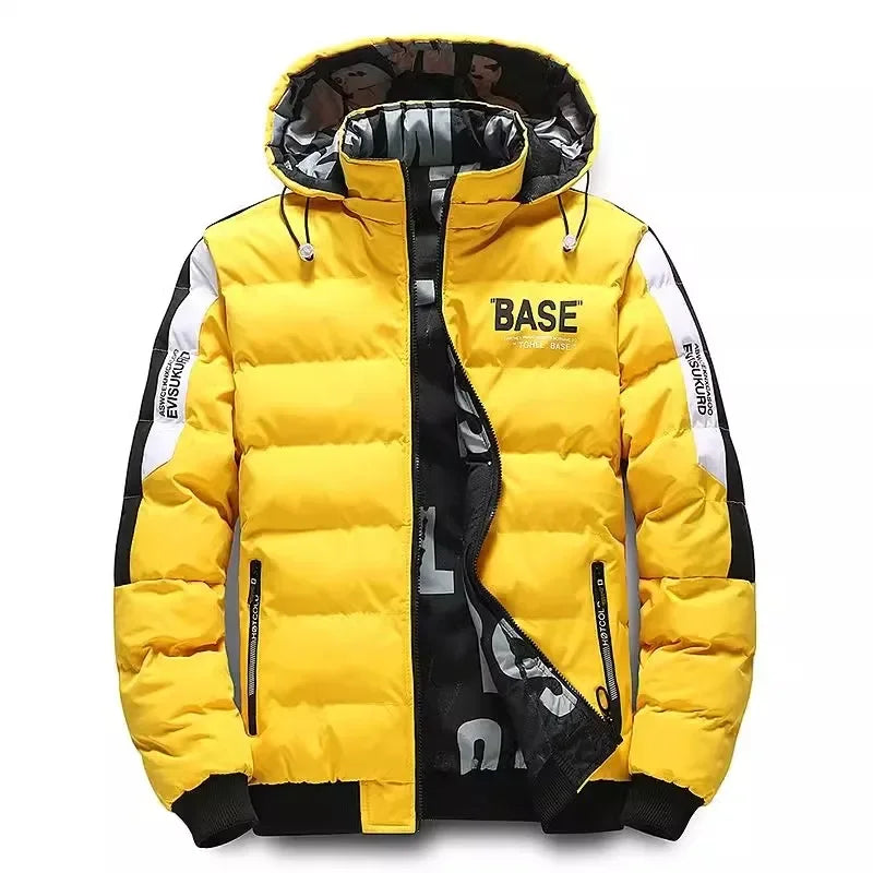 Men Winter Cotton Jacket Warm Comfortable Padded Thickened Down