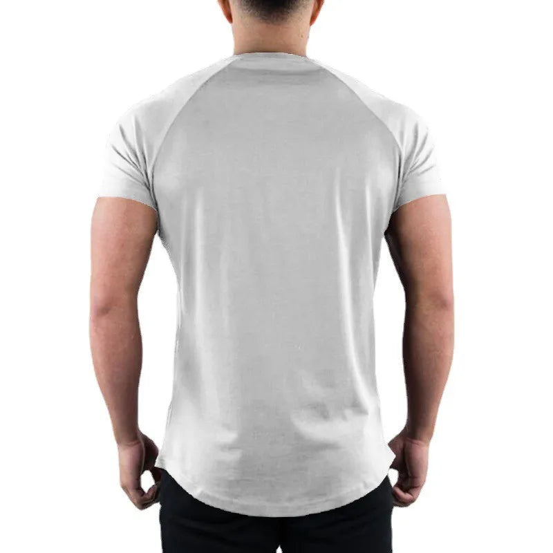 Mens Slim Fit Sports Short Sleeve T-shirt