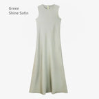 summer elegance satin dress woman clothes