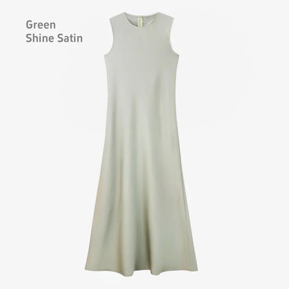 summer elegance satin dress woman clothes