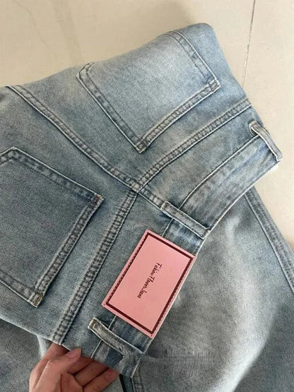 Women Wide Leg Baggy Jeans Long Skater Trousers