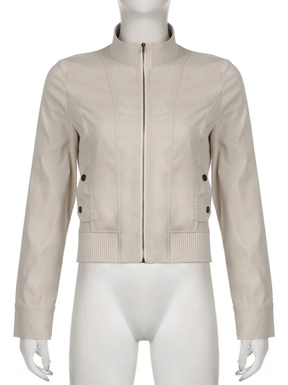 Jackets Autumn Streetwear Pockets Solid Coats