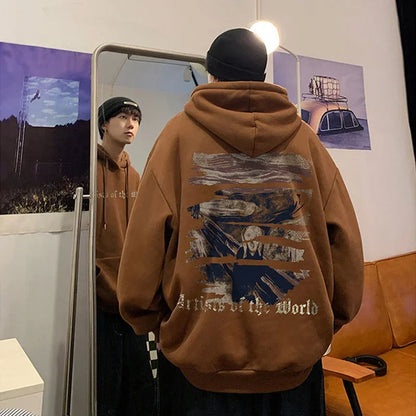 Print Hooded Sweatshirts For Men Pullover Hoodie