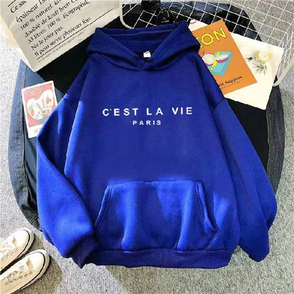 Women Casual Print Loose Hoodies Streetwear